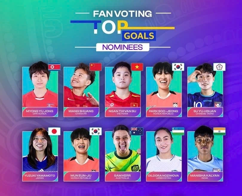 Van Su shortlisted for 2026 AFC Women’s Asian Cup best goal award